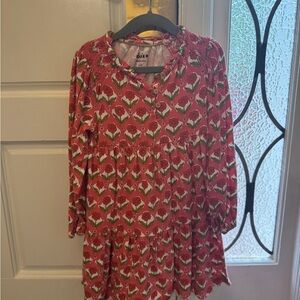 Mini Boden Red and White Floral Dress